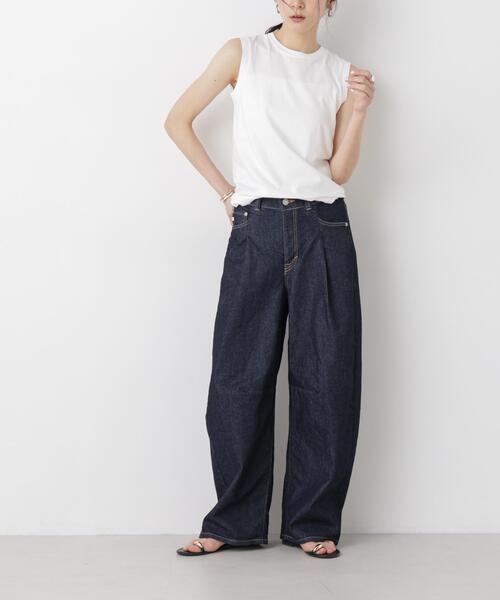 SOMETHING/HANA TUCK CURVE TAPERED（デニムパンツ）｜SOMETHING