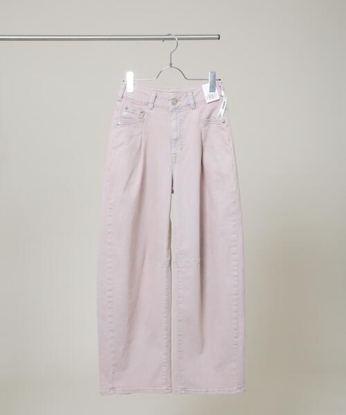SOMETHING(サムシング)の「SOMETHING/HANA TUCK CURVE TAPERED(デニムパンツ・レディース・ブルー/ピンク/ダークブルー・S/XS/M)」の14枚目の写真