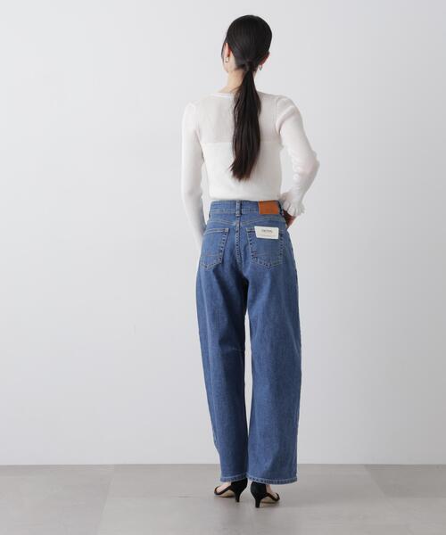 SOMETHING(サムシング)の「SOMETHING/HANA TUCK CURVE TAPERED(デニムパンツ・レディース・ブルー/ピンク/ダークブルー・S/XS/M)」の18枚目の写真