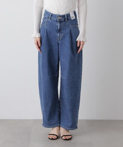 SOMETHING(サムシング)の「SOMETHING/HANA TUCK CURVE TAPERED(デニムパンツ・レディース・ブルー/ピンク/ダークブルー・S/XS/M)」の22枚目の写真