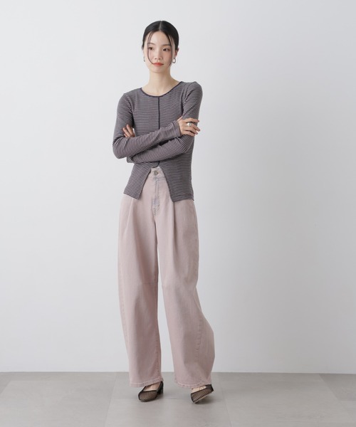 SOMETHING/HANA TUCK CURVE TAPERED（デニムパンツ）｜SOMETHING
