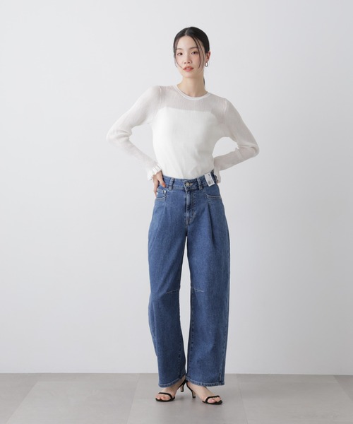 SOMETHING/HANA TUCK CURVE TAPERED（デニムパンツ）｜SOMETHING