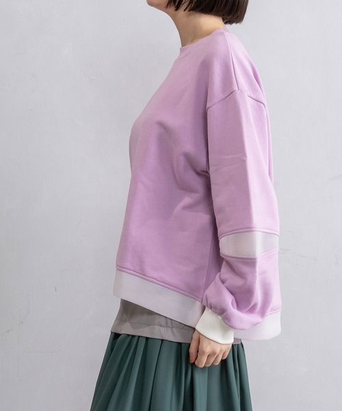 MARECHAL TERRE（マルシャルテル）の「シアースウェットトップス（スウェット・レディース・ピンク/グリーン/ブラック/ブルー/グレー・MEDIUM）」の7枚目の写真