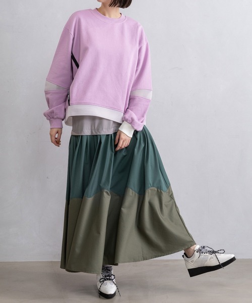 MARECHAL TERRE（マルシャルテル）の「シアースウェットトップス（スウェット・レディース・ピンク/グリーン/ブラック/ブルー/グレー・MEDIUM）」の11枚目の写真