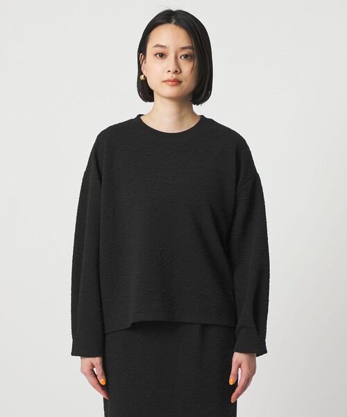 A DAY IN THE LIFE UNITED ARROWS(アデイインザライフユナイテッドアローズ)の「パフジャガード プルオーバー <A DAY IN THE LIFE>(Tシャツ/カットソー・レディース・ブラック/ロイヤルブルー/ナチュラル・FREE)」の7枚目の写真