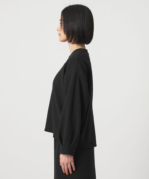 A DAY IN THE LIFE UNITED ARROWS(アデイインザライフユナイテッドアローズ)の「パフジャガード プルオーバー <A DAY IN THE LIFE>(Tシャツ/カットソー・レディース・ブラック/ロイヤルブルー/ナチュラル・FREE)」の8枚目の写真