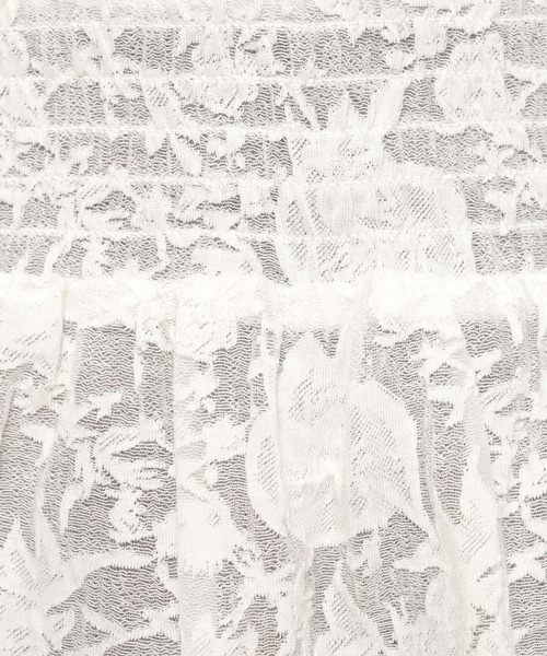 mysty woman（ミスティウーマン）の「フラワージャガードシャーリングブラウス　659800（Tシャツ/カットソー・レディース・オフホワイト/チャコールグレー・FREE）」の12枚目の写真