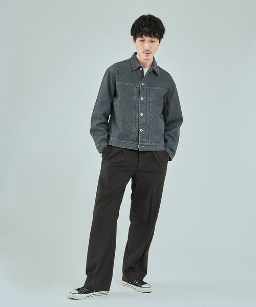 EDIFICE(エディフィス)の「COLOR DENIM トラッカージャケット(デニムジャケット・メンズ・ブラウン/ネイビー/チャコールグレー・LARGE/MEDIUM/SMALL)」の5枚目の写真