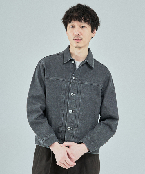 EDIFICE(エディフィス)の「COLOR DENIM トラッカージャケット(デニムジャケット・メンズ・ブラウン/ネイビー/チャコールグレー・LARGE/MEDIUM/SMALL)」の6枚目の写真