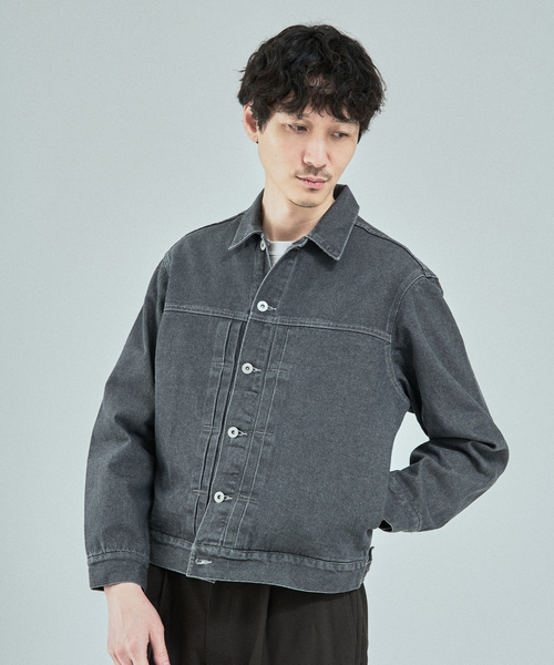 EDIFICE(エディフィス)の「COLOR DENIM トラッカージャケット(デニムジャケット・メンズ・ブラウン/ネイビー/チャコールグレー・LARGE/MEDIUM/SMALL)」の8枚目の写真