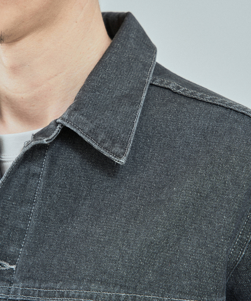 EDIFICE(エディフィス)の「COLOR DENIM トラッカージャケット(デニムジャケット・メンズ・ブラウン/ネイビー/チャコールグレー・LARGE/MEDIUM/SMALL)」の11枚目の写真