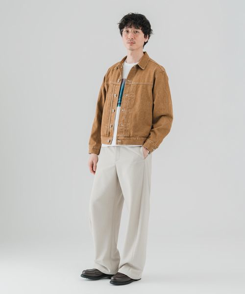 EDIFICE(エディフィス)の「COLOR DENIM トラッカージャケット(デニムジャケット・メンズ・ブラウン/ネイビー/チャコールグレー・LARGE/MEDIUM/SMALL)」の15枚目の写真