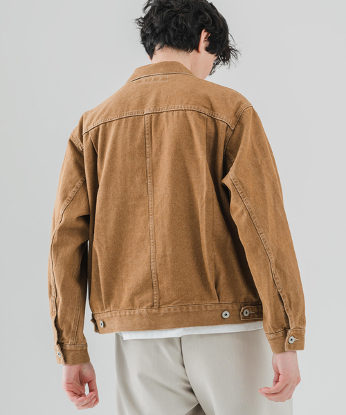 EDIFICE(エディフィス)の「COLOR DENIM トラッカージャケット(デニムジャケット・メンズ・ブラウン/ネイビー/チャコールグレー・LARGE/MEDIUM/SMALL)」の20枚目の写真