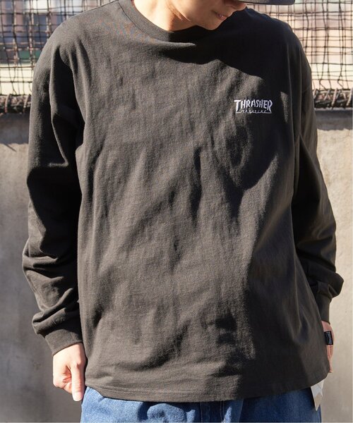 THRASHER(スラッシャー)の「THRASHER スラッシャー マークゴンザレスロゴロンT(Tシャツ/カットソー・メンズ・ブラック/グレー/ホワイト・M/L/LL)」の2枚目の写真