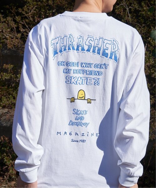 THRASHER(スラッシャー)の「THRASHER スラッシャー マークゴンザレスロゴロンT(Tシャツ/カットソー・メンズ・ブラック/グレー/ホワイト・M/L/LL)」の4枚目の写真