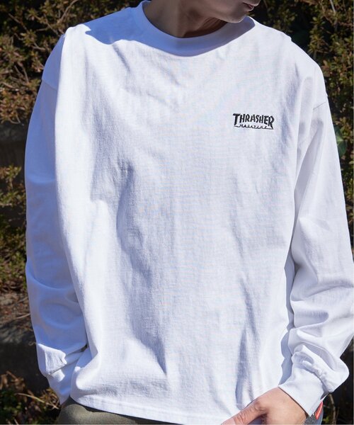 THRASHER(スラッシャー)の「THRASHER スラッシャー マークゴンザレスロゴロンT(Tシャツ/カットソー・メンズ・ブラック/グレー/ホワイト・M/L/LL)」の6枚目の写真