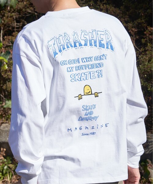 THRASHER(スラッシャー)の「THRASHER スラッシャー マークゴンザレスロゴロンT(Tシャツ/カットソー・メンズ・ブラック/グレー/ホワイト・M/L/LL)」の7枚目の写真