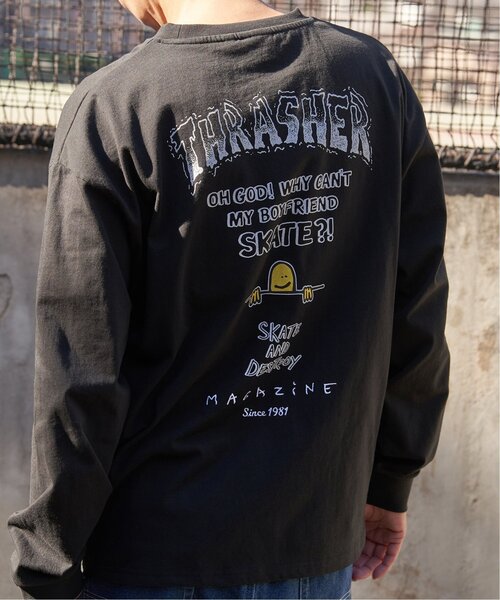 THRASHER(スラッシャー)の「THRASHER スラッシャー マークゴンザレスロゴロンT(Tシャツ/カットソー・メンズ・ブラック/グレー/ホワイト・M/L/LL)」の15枚目の写真