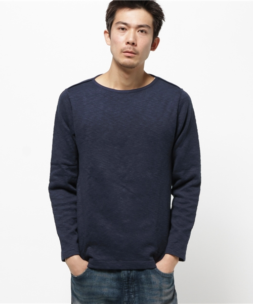 OUTLET（アウトレット）の「【Ciaopanic】ソフトスラブコットンニット（ニット/セーター・メンズ・グレー/モカ/ネイビー・MEDIUM/LARGE）」の3枚目の写真