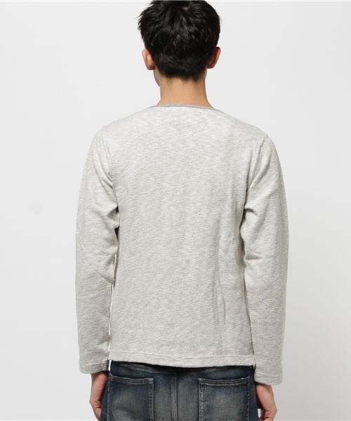 OUTLET（アウトレット）の「【Ciaopanic】ソフトスラブコットンニット（ニット/セーター・メンズ・グレー/モカ/ネイビー・MEDIUM/LARGE）」の5枚目の写真