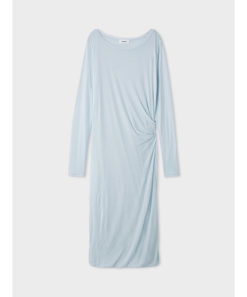 MIESROHE（ミースロエ）の「【洗える】シアーツイストカットワンピース（ワンピース・レディース・ライトブルー/ブラック/イエロー・F）」の12枚目の写真