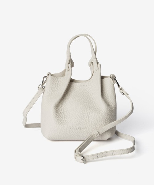 GIANNI CHIARINI(ジャンニ キアリーニ)の「GIANNI CHIARINI / DUA XS レザー デュア 2WAY ミニバッグ(ハンドバッグ・レディース・ブラック/ゴールド/ベージュ系1/ライトピンク・FREE)」の2枚目の写真