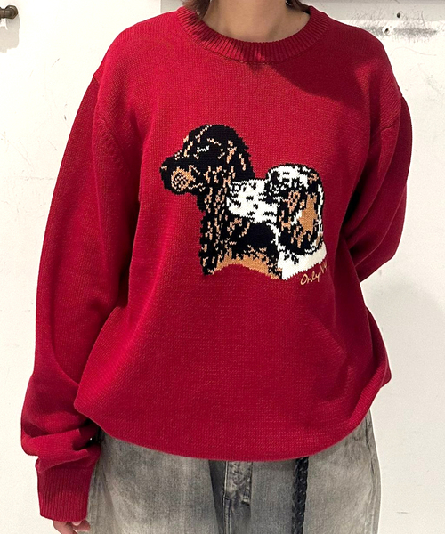 ONLY NY(オンリーニューヨーク)の「ONLY NY / オンリーニューヨーク Retriever Sweater(ニット/セーター・メンズ・レッド・MEDIUM)」の4枚目の写真