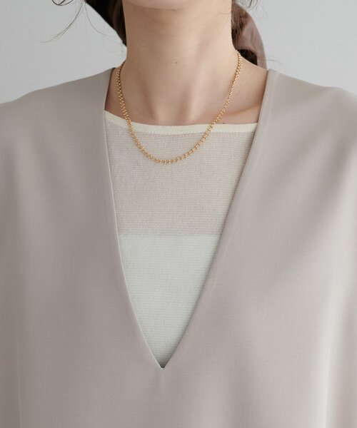 DISCOAT（ディスコート）の「【Noka】裾ラウンド深Vベスト（ベスト・レディース・グレイッシュベージュ/ライトベージュ/チャコールグレー・FREE）」の16枚目の写真