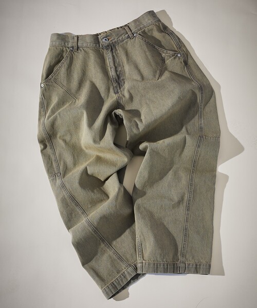 ABAHOUSE（アバハウス）の「DARTS DENIM リラックス ワイドデニム / ヴィンテージライク（デニムパンツ・メンズ・ベージュ/グレー/ブルー・48/46）」の3枚目の写真