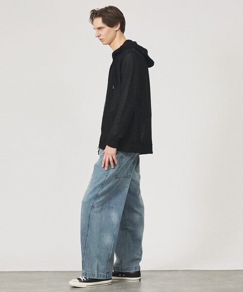 ABAHOUSE（アバハウス）の「DARTS DENIM ワイドストレートデニム / ヴィンテージライク（デニムパンツ・メンズ・ベージュ/グレー/ブルー・48/46）」の4枚目の写真