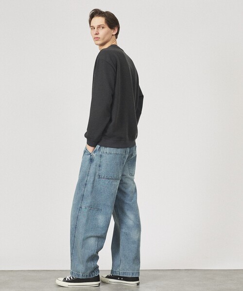 ABAHOUSE（アバハウス）の「DARTS DENIM ワイドストレートデニム / ヴィンテージライク（デニムパンツ・メンズ・ベージュ/グレー/ブルー・48/46）」の5枚目の写真