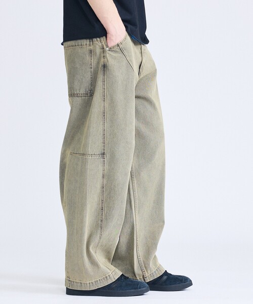ABAHOUSE（アバハウス）の「DARTS DENIM ワイドストレートデニム / ヴィンテージライク（デニムパンツ・メンズ・ベージュ/グレー/ブルー・48/46）」の12枚目の写真