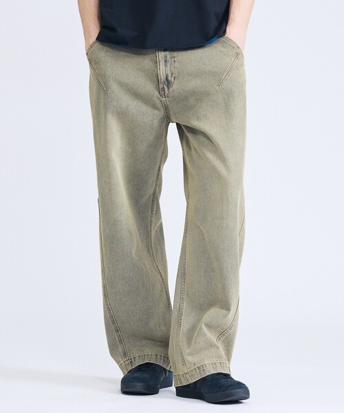 ABAHOUSE（アバハウス）の「DARTS DENIM ワイドストレートデニム / ヴィンテージライク（デニムパンツ・メンズ・ベージュ/グレー/ブルー・48/46）」の13枚目の写真