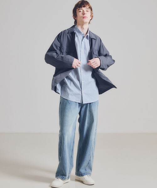ABAHOUSE(アバハウス)の「DARTS DENIM カーブワイドデニム / ヴィンテージライク(デニムパンツ・メンズ・ベージュ/グレー/ブルー・48/46)」の6枚目の写真