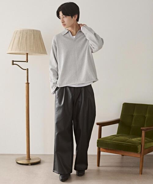LUCY(ルーシー)の「LUCY/【26年春新作】スキッパーニットポロ(ニット/セーター・メンズ・ブラック/グレー・LARGE/MEDIUM)」の12枚目の写真