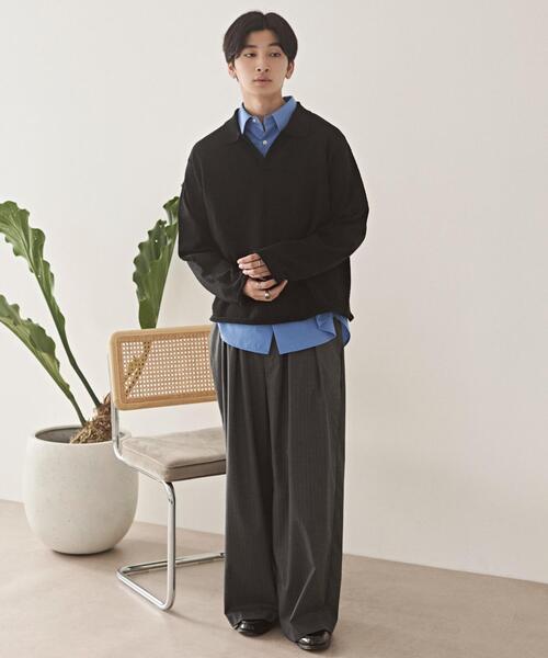 LUCY(ルーシー)の「LUCY/【26年春新作】スキッパーニットポロ(ニット/セーター・メンズ・ブラック/グレー・LARGE/MEDIUM)」の11枚目の写真