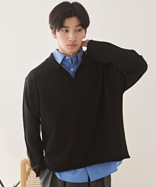 LUCY(ルーシー)の「LUCY/【26年春新作】スキッパーニットポロ(ニット/セーター・メンズ・ブラック/グレー・LARGE/MEDIUM)」の18枚目の写真