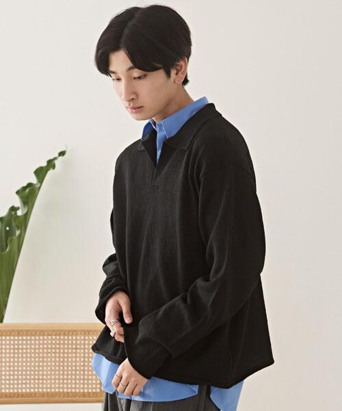 LUCY(ルーシー)の「LUCY/【26年春新作】スキッパーニットポロ(ニット/セーター・メンズ・ブラック/グレー・LARGE/MEDIUM)」の19枚目の写真