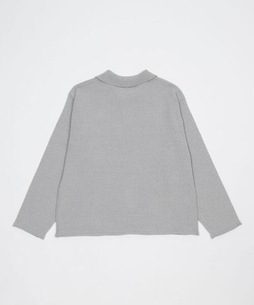 LUCY(ルーシー)の「LUCY/【26年春新作】スキッパーニットポロ(ニット/セーター・メンズ・ブラック/グレー・LARGE/MEDIUM)」の3枚目の写真