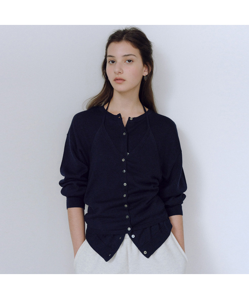 URAGO（ユラーゴ）の「Monet halter neck knit top（Tシャツ/カットソー・レディース・ライトグレー/ネイビー/チャコールグレー・FREE）」の3枚目の写真