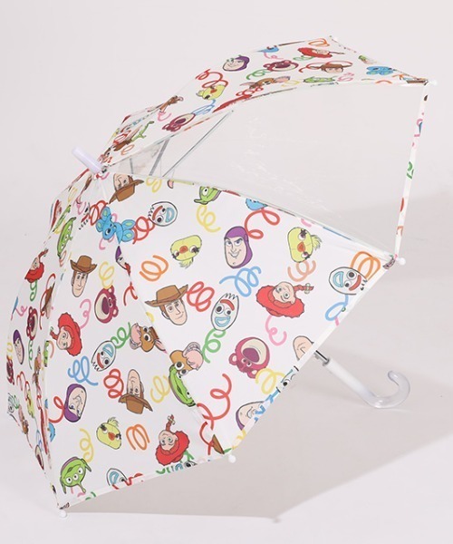 Disney(ディズニー)の「ディズニー キャラクター 傘 1213(長傘・キッズ・ホワイト/レッド系9/チェリーピンク・ONE SIZE)」の2枚目の写真