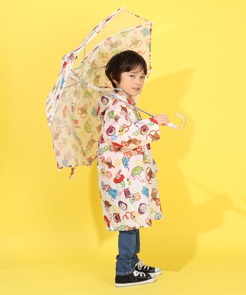 Disney(ディズニー)の「ディズニー キャラクター 傘 1213(長傘・キッズ・ホワイト/レッド系9/チェリーピンク・ONE SIZE)」の4枚目の写真