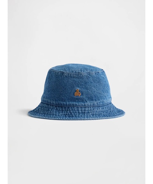 GAP(ギャップ)の「デニム ブラナンベア バケットハット (幼児・ベビー)(ハット・キッズ・ブルー・0-6M/6-12 M/12-24 M/2-3 YRS/4-5 YRS)」の1枚目の写真