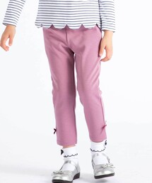 BeBe | 【抗菌防臭】ミラノリブリボン付き8分丈クロップドパンツ(90~130cm)(その他パンツ)