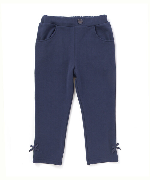 BeBe（ベベ）の「【抗菌防臭】ミラノリブリボン付き8分丈クロップドパンツ(90~130cm)（その他パンツ・キッズ・ピンク/ネイビー/ベージュ・XS/M/S/L）」の8枚目の写真