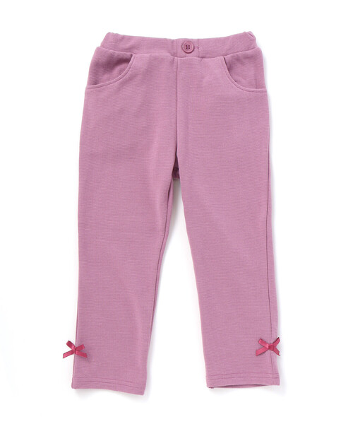 BeBe（ベベ）の「【抗菌防臭】ミラノリブリボン付き8分丈クロップドパンツ(90~130cm)（その他パンツ・キッズ・ピンク/ネイビー/ベージュ・XS/M/S/L）」の10枚目の写真