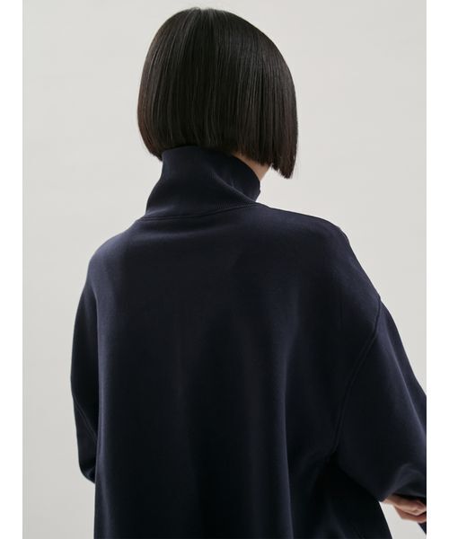 emmi（エミ）の「【em】ハーフジップスウェット【セットアップ対応】（スウェット・レディース・ホワイト/ネイビー・F）」の18枚目の写真