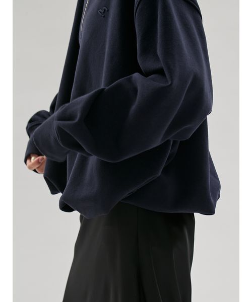 emmi（エミ）の「【em】ハーフジップスウェット【セットアップ対応】（スウェット・レディース・ホワイト/ネイビー・F）」の17枚目の写真