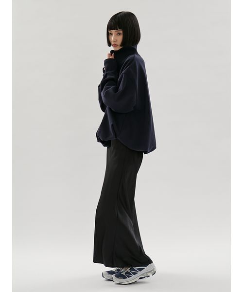 emmi（エミ）の「【em】ハーフジップスウェット【セットアップ対応】（スウェット・レディース・ホワイト/ネイビー・F）」の12枚目の写真