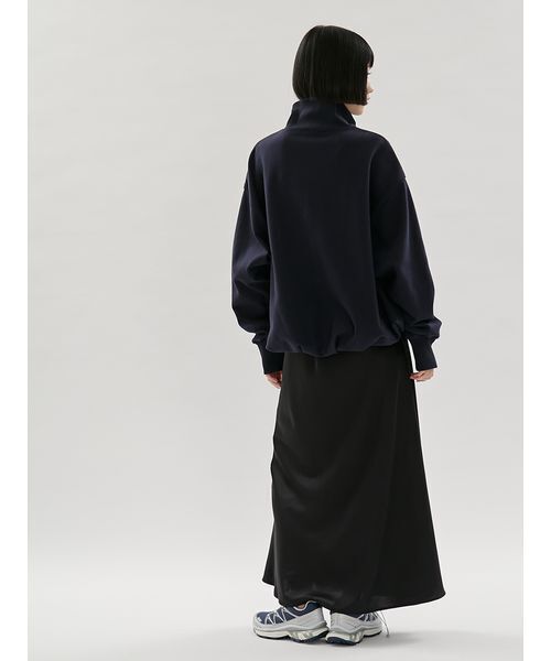 emmi（エミ）の「【em】ハーフジップスウェット【セットアップ対応】（スウェット・レディース・ホワイト/ネイビー・F）」の10枚目の写真